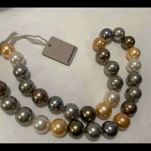 COPY - 18” string. Approx 1/2 “ fresh water multi colored pearls. Beautiful lus… - Picture 6 of 7